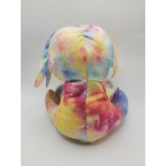 A&A Global Tie Dye Elephant Plush Stuffed Animal Toy 8" Colorful Carnival Prize - Picture 3 of 8